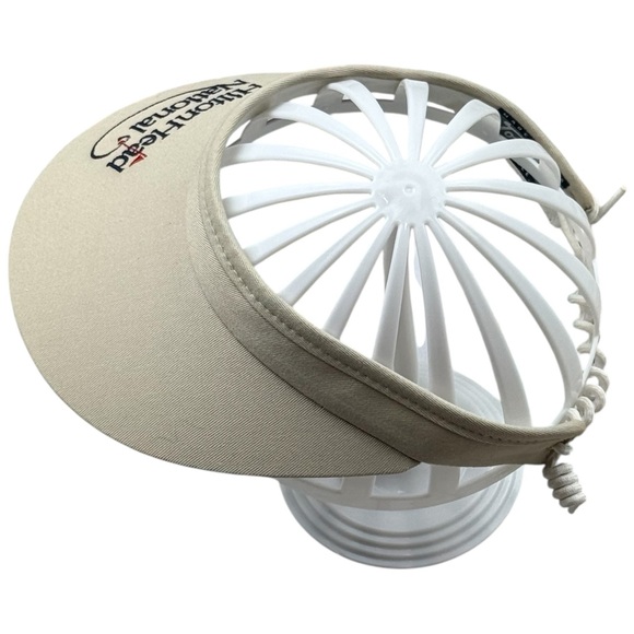 TourTalk Golf Visor Hilton Head National‎ Beige Adjustable USA 90s Vintage Hat main image 5